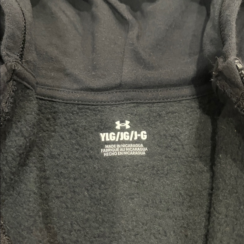 Under Armour Kids Black Zip-Up Hoodie - Picture 4 of 5